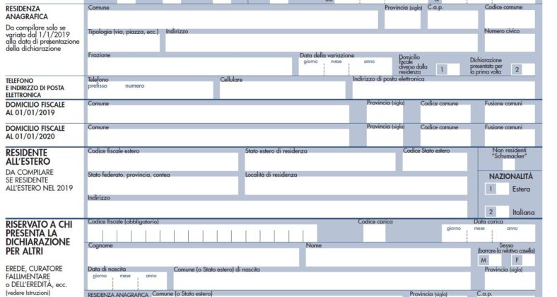 Indicazione Residenza E Domicilio Fiscale Nella Dichiarazione Dei Redditi