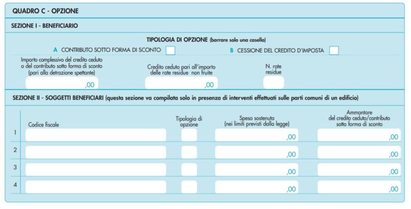 Modello Cessione Del Credito Fiscale E Sconto In Fattura: Compilazione ...